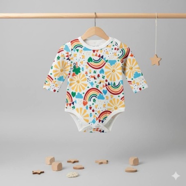 Боди Murat Baby красный, мультиколор