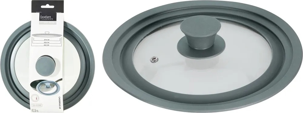 Крышка для кастрюли Koopman 22 см, силикон, стекло