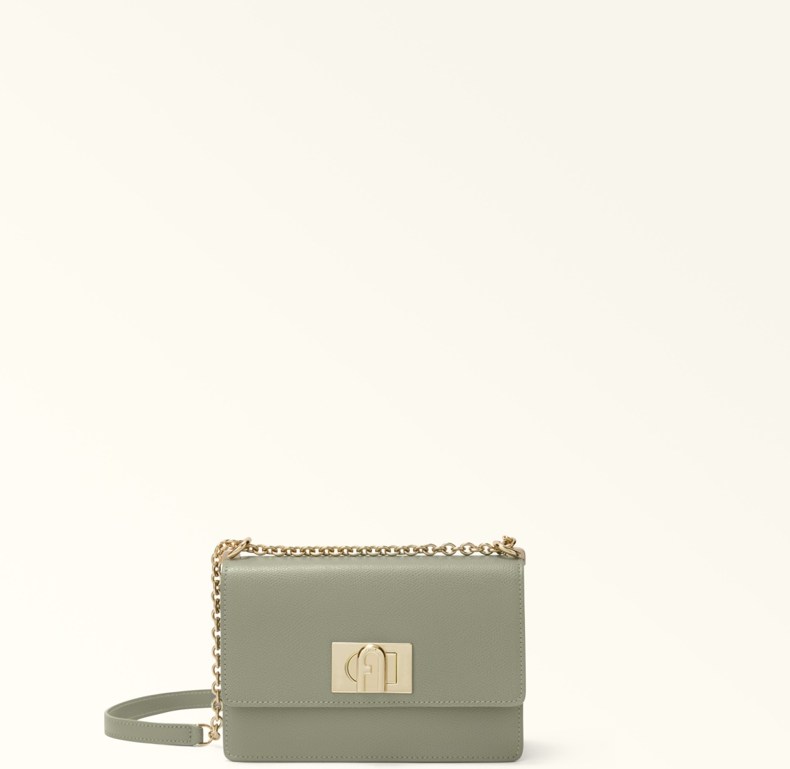 Мини-сумка FURLA натуральная кожа оливковый