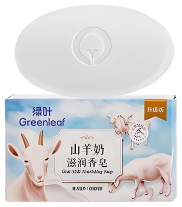 Кусковое мыло туалетное Greenleaf увлажняющее мыло с козьим молоком 1 шт