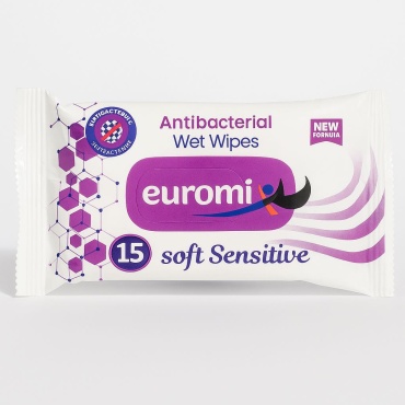 Влажные салфетки Euromix Soft Sensitive 15 шт
