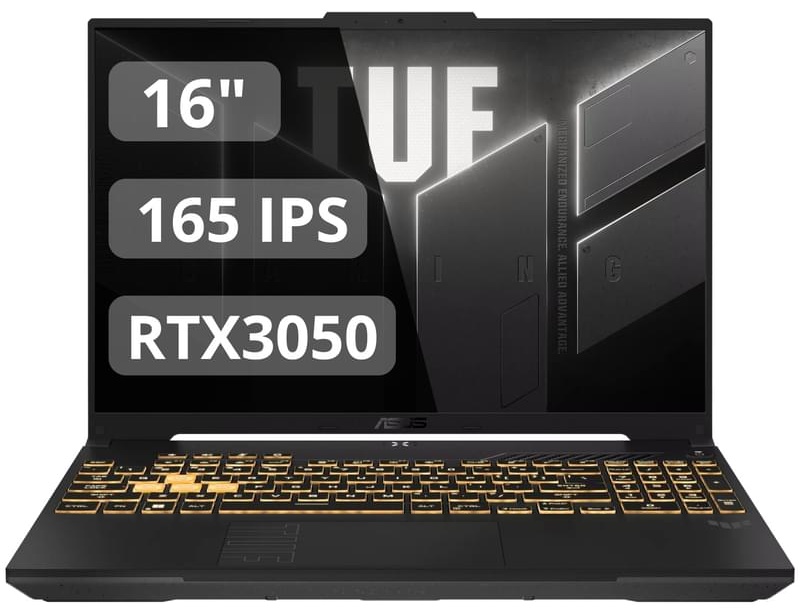 Ноутбук ASUS TUF Gaming F16 16" / 16 Гб / SSD 512 Гб / DOS / FX607VJB-RL203