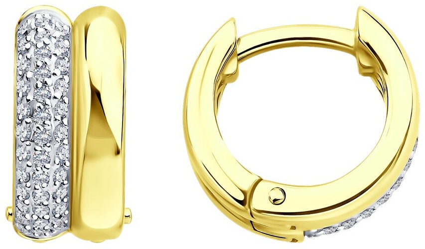Серьги SOKOLOV EAR-SO-585-728564 вес 3.32 г золото, бриллиант