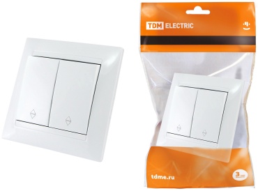 Выключатель клавишный TDM ELECTRIC SQ1815-0007, белый