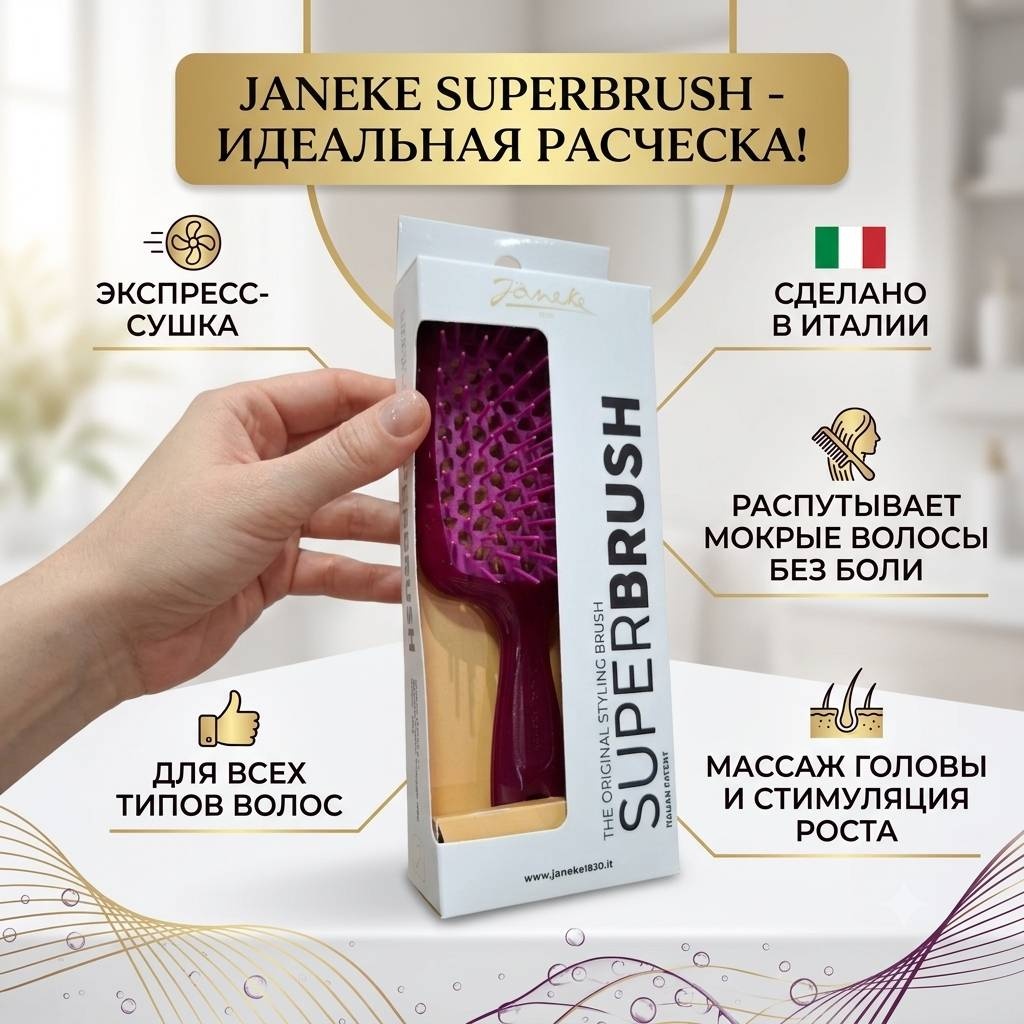 Janeke массажная расческа 21