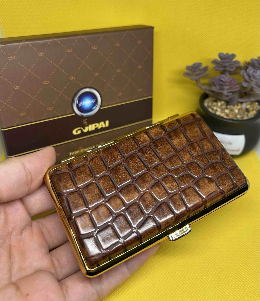 Портсигар GVIPAI Lux SLT Brown 11 x 6.5 см
