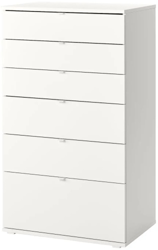 Комод IKEA Вихалс, 70x47x120 см, белый