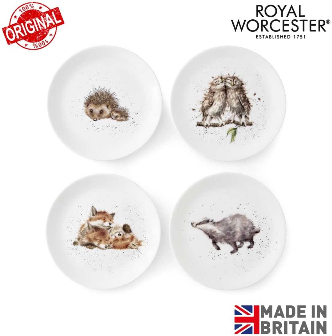 Набор тарелок ROYAL WORCESTER 20 см, 4 шт, костяной фарфор