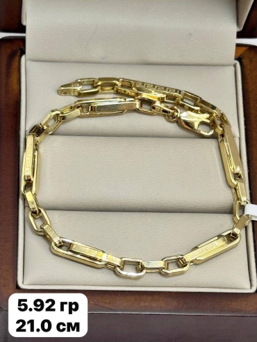 DARI GOLD 109 длина 21 см, вес 5.92 г золото, плетение якорное
