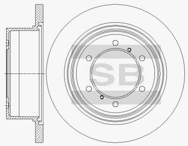 Диски Sangsin Brake задние SD4335