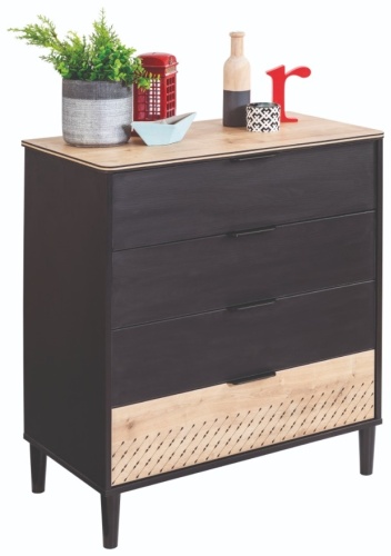 Комод Cilek Black, 77x30x94 см, черный