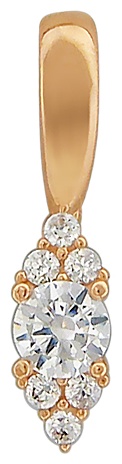 Подвеска Эстет 01П119307 вес 0.86 г золото, фианит Swarovski