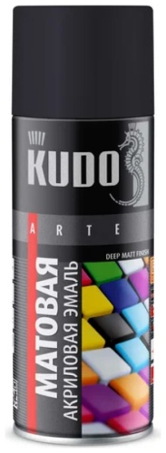 Kudo эмаль KU-A9005M тон 9005 черный, 520 мл