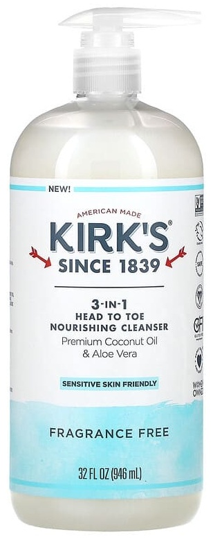 Kirk's Head To Toe Fragrance Free гель-шампунь 946 мл