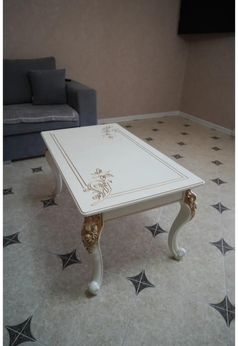 Журнальный столик A02D6B72B035B74B, 100x60x53 см, слоновая кость
