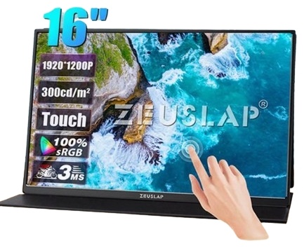 Монитор 16" ZEUSLAP P16T черный