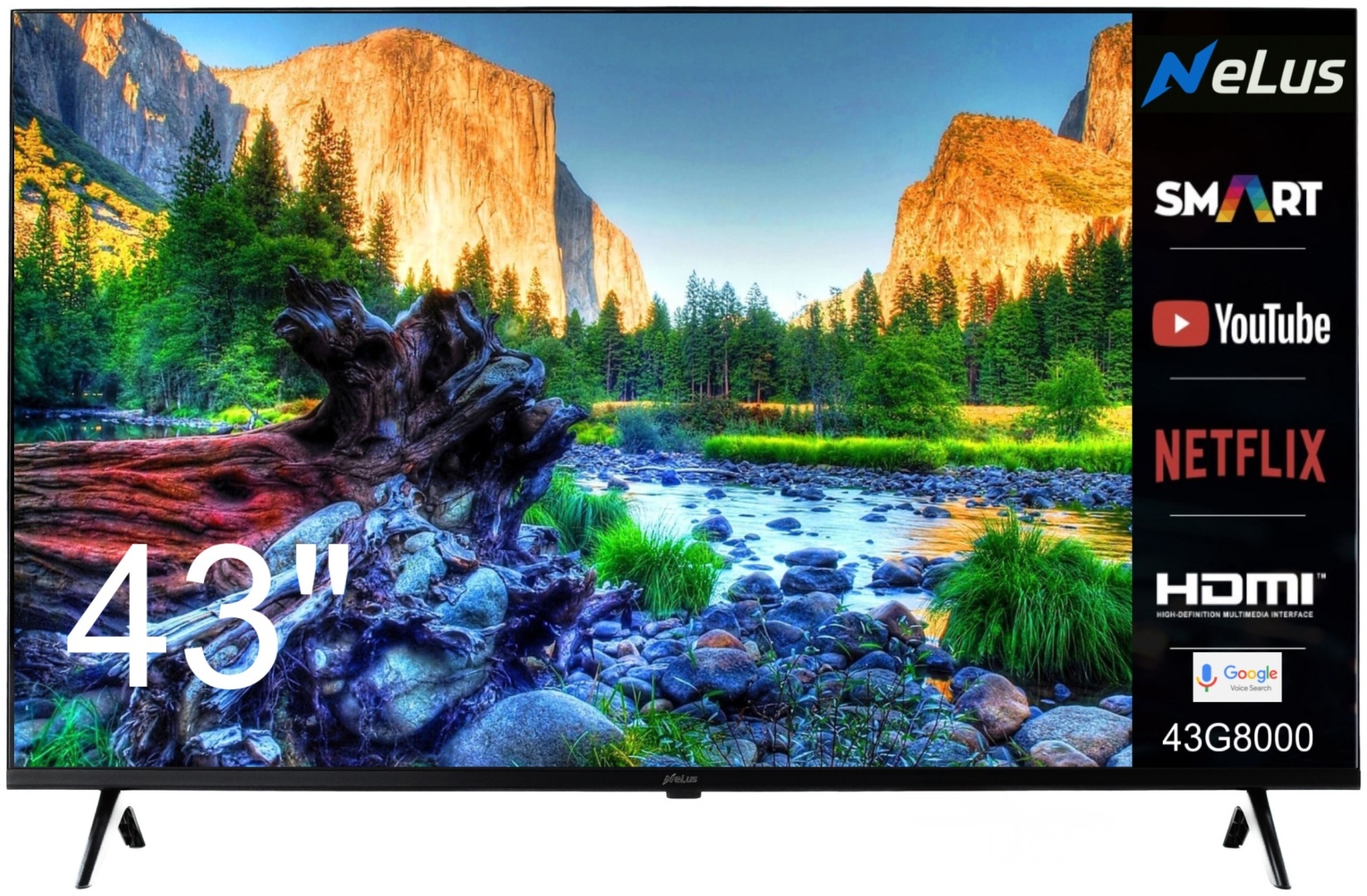 Телевизор NeLus 43G8000 109 см черный