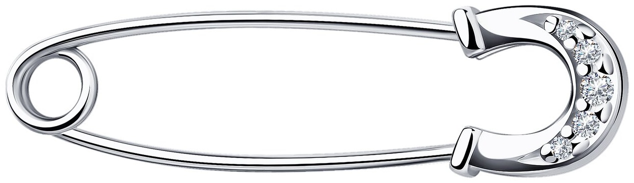 Булавка SOKOLOV 94040093 вес 0.73 г серебро, фианит