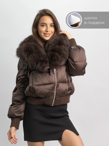 Пуховик alinashoes коричневый