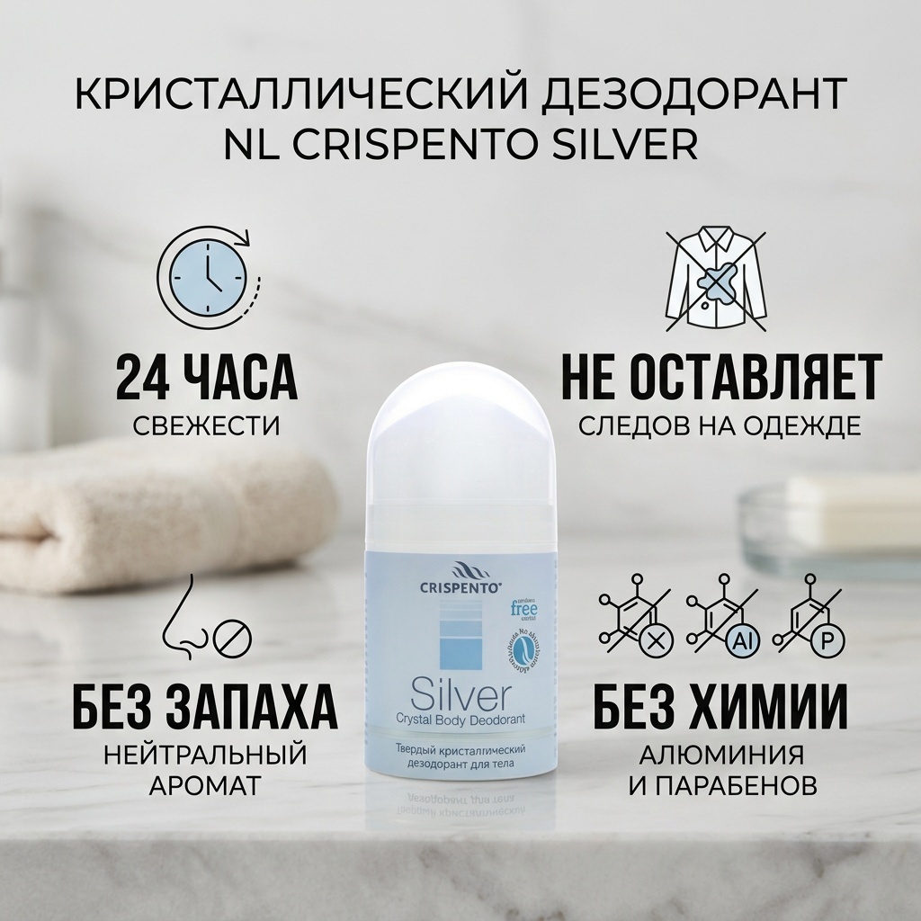 NL Silver дезодорант-антиперспирант для мужчин 100 г
