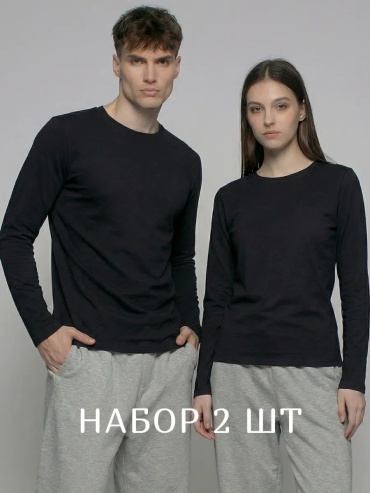 Лонгслив UZcotton черный
