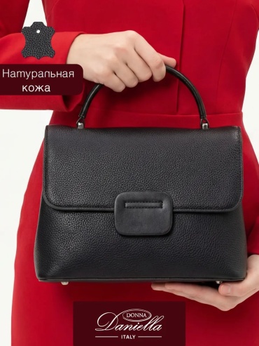 Клатч Donna Daniella натуральная кожа черный