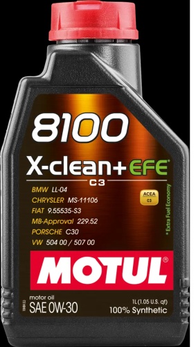 Синтетическое Motul X-clean+EFE 0W-30 1 л