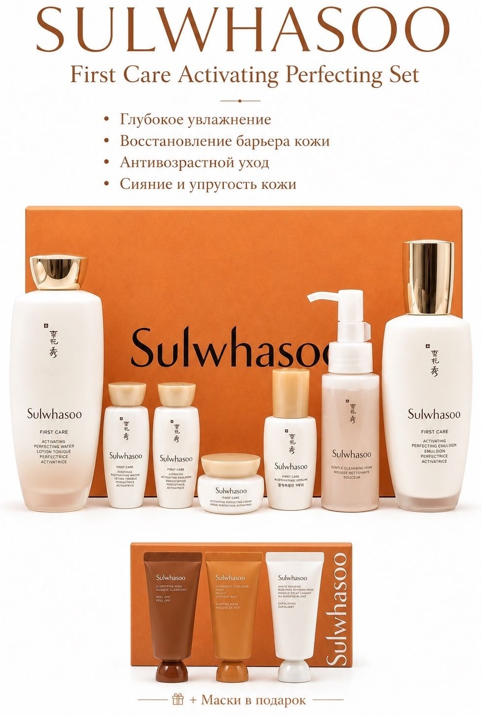 Sulwhasoo Care Activating Perfecting Water and Emulsion Set набор уходовой косметики унисекс
