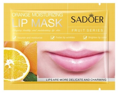 Патчи SADOER гидрогелевые Orange Moisturizing Lip Mask New питательные 1 шт, фото 2
