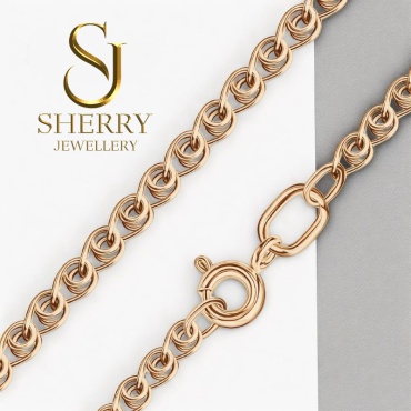 SHERRY 521400 длина 55 см, вес 5.2 г золото, плетение лав