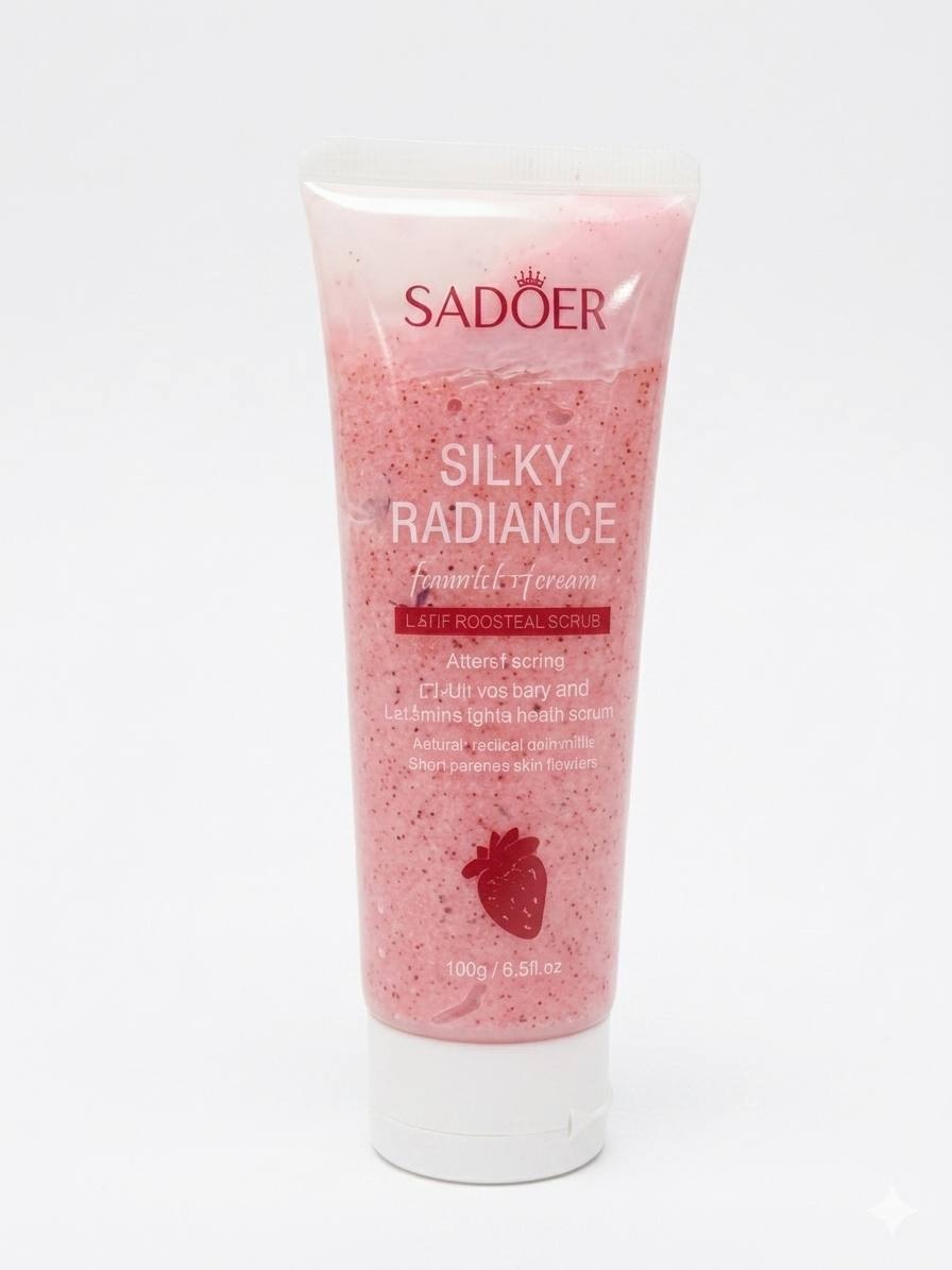 SADOER скраб Strawberry Fruit Acid Brightening Facial Scrub - Осветляющий скраб для лица 100 г
