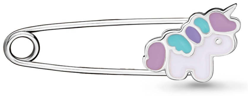 Булавка AQUAMARINE 567804 вес 1.08 г серебро, эмаль