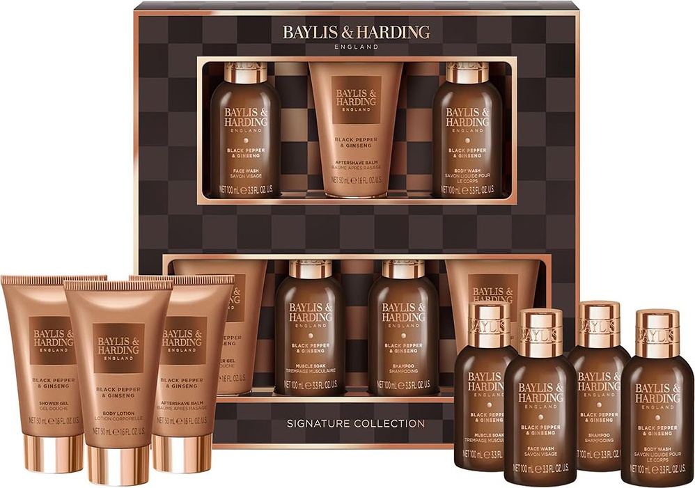 BAYLIS & HARDING Black Pepper&Ginseng His Essential Luxuries набор по уходу за лицом и телом для мужчин