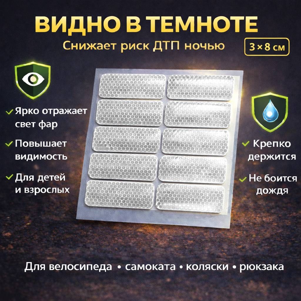 Cветоотражающая наклейка 071397585, белый