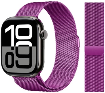 Ремешок BOGEMA для Apple Watch Series 4, Watch Series 5, Watch Series 6, Watch Series 7, Watch Series 8, Watch SE, Watch SE 2nd Gen, Watch SE 3, Watch Series 9 фиолетовый
