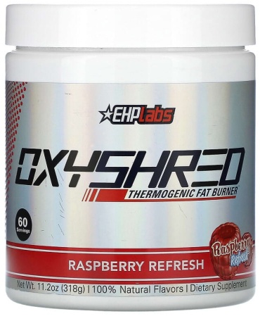 Аминокислота EHPlabs OxyShred, термогенный сжигатель жира, со вкусом малины, 318 г малина