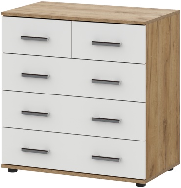 Комод GreenMebel КМ 33, 80.1x46x82.4 см, белый, коричневый