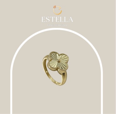 Estella ESTJ2025-14k-1025 размер 17 вес 2.5 г золото, без вставок
