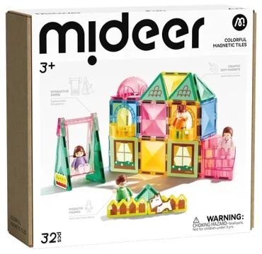 Конструктор MiDeer Mideer Colorful Magnetic Tiles MD1640, деталей 32 шт