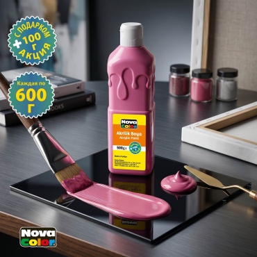 Краски акриловые Nova Color NC-390 розовый 1 шт 500 мл