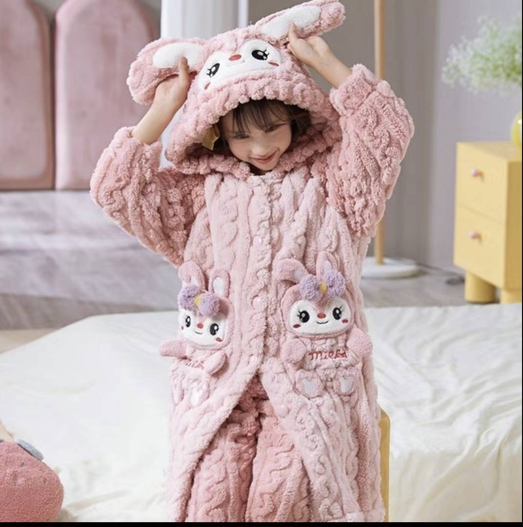 Флисовый халат BABY STYLE розовый