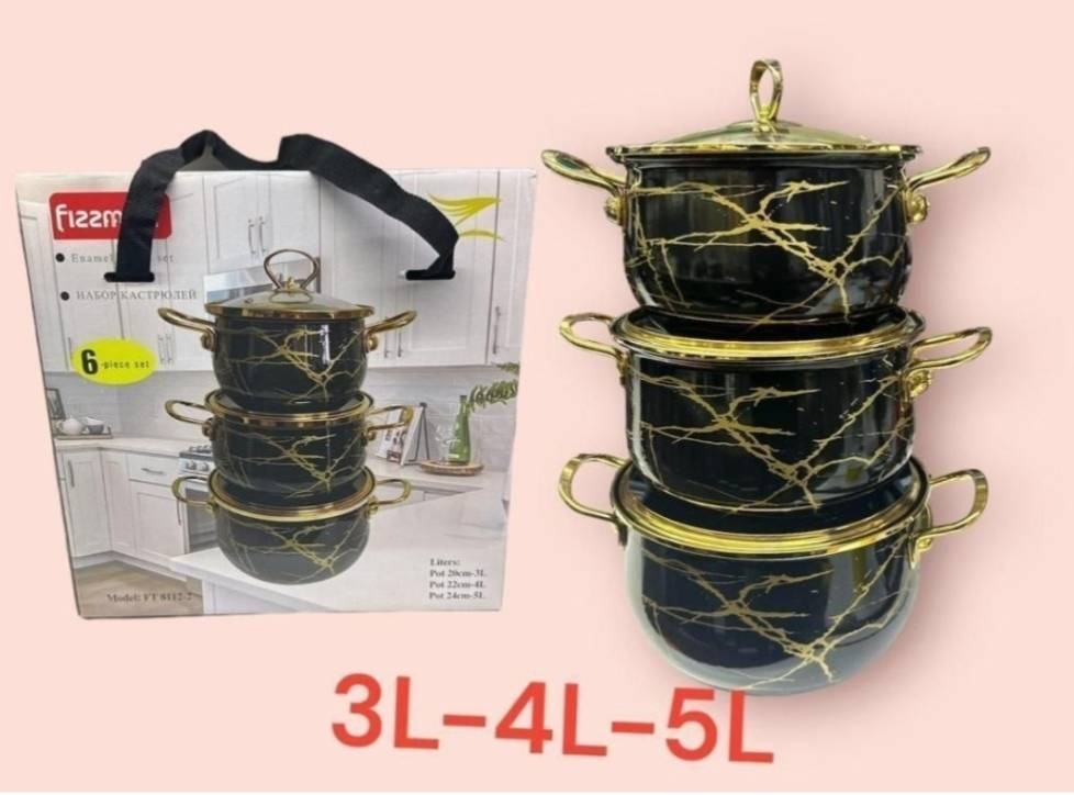 Набор кастрюль Enamel 6 в 1