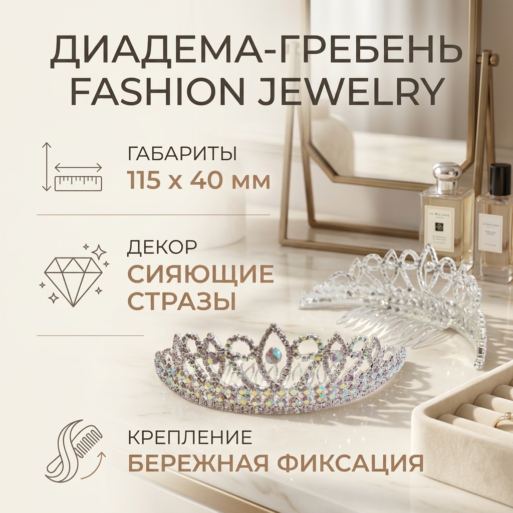 Fashion Jewelry диадема гребень 1 шт