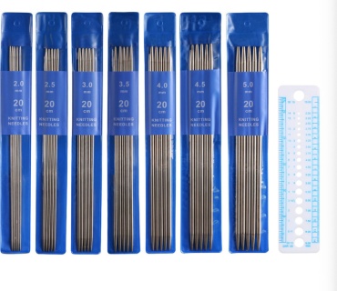 Knitting needles чулочные 2, 2.5, 3, 3.5, 4, 4.5, 5 35 шт