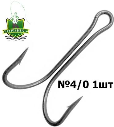 Крючок для рыбалки VitFishing Vit-dh-4/0 №4/0 1шт двойной серебристый 1 шт