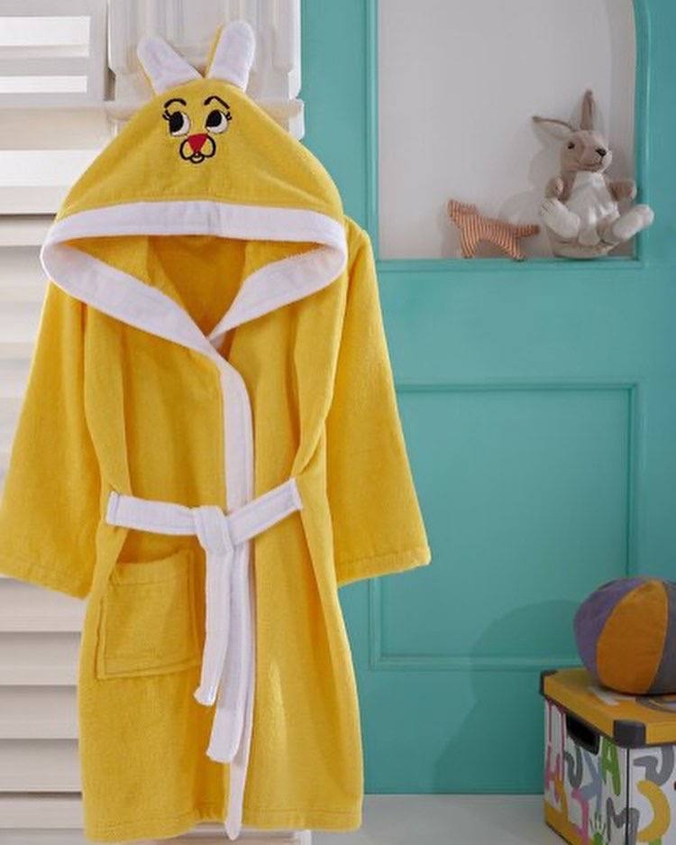 Махровый халат Ihome textile желтый