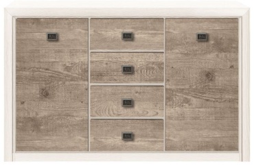 Комод Loftwood КОЕН ІІ KOM 2D4S каньйон, 150x40x93.5 см, белый, коричневый