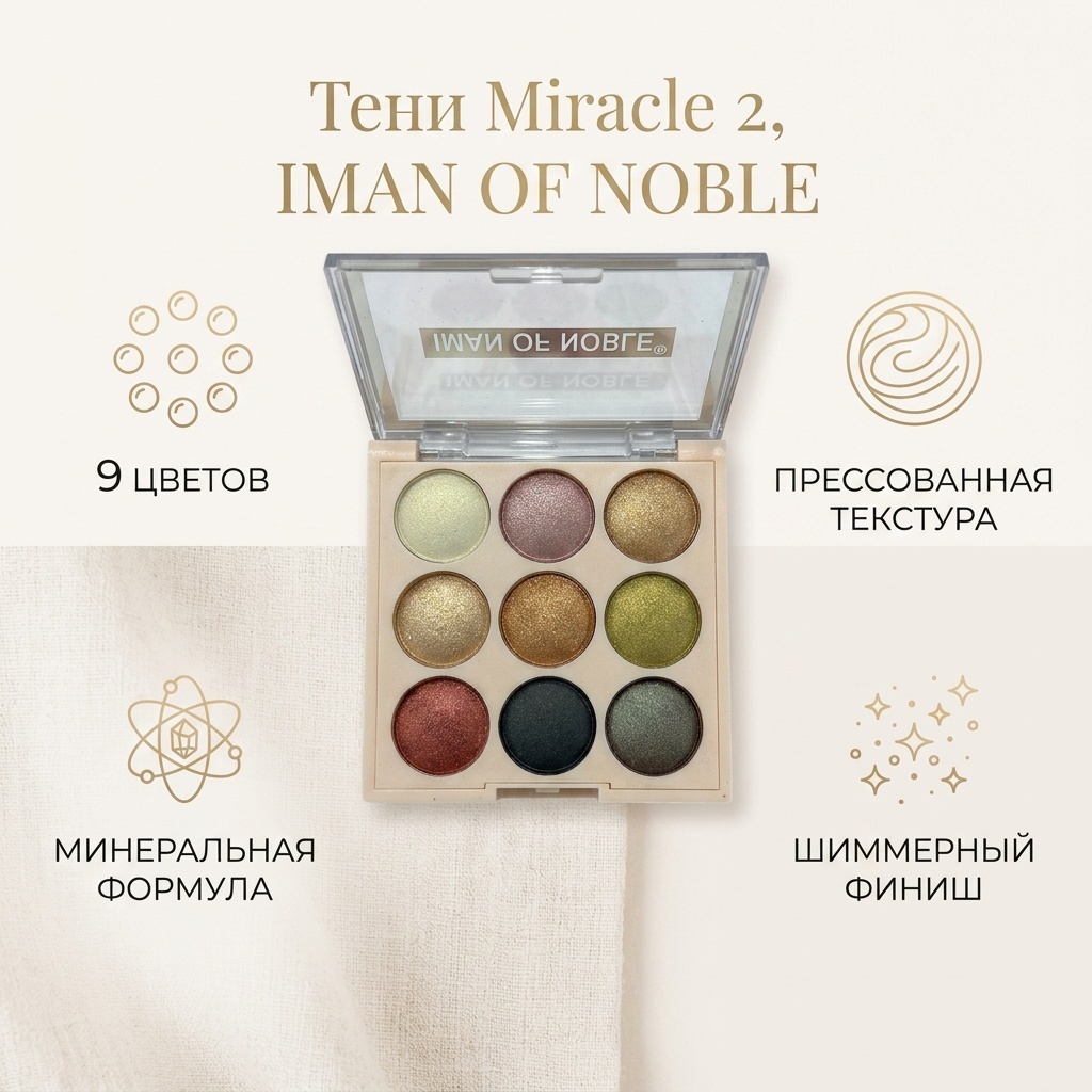 IMAN OF NOBLE тени прессованные Miracle 2