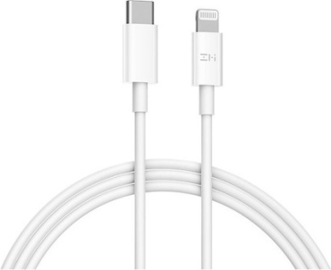 Кабель ZMI USB TypeC (M), Lightning (M), 1 м, AL870 MFI белый