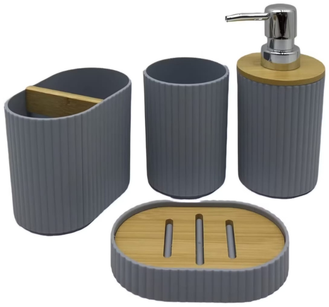 Набор аксессуаров Bathroom supplies белый, черный, серый